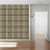 Crème d'or classique Blanc Noir Carreaux grecs anc