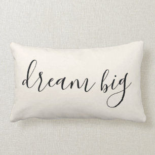 Crème Dream Big Quote Kussen