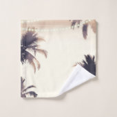 Crème Dream Palm Trees & Lights Beachy Glam Bad Handdoek (Wasdoekje)