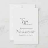 Crème Elegant Blush Bloemen Bruiloft RSVP (Voorkant)