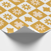 Crème en Bruin Geometrische Stijl in Huwelijk Cadeaupapier (Hoek)