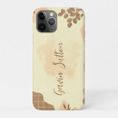 Crème en Bruin Minimalist Case-Mate iPhone Case (Achterkant)