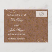 Crème en Chocolade Bewaar de datum Briefkaart (Achterkant)