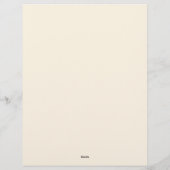 Crème en Gouden Bloemen Viering Briefhoofd (Achterkant)