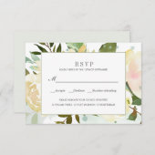 Crème en Grijze maaltijd optie bruiloft rsvp (Voorkant / Achterkant)