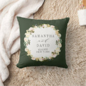 Crème en Hunter | Bruiloft gepersonaliseerde aande Kussen (Deken)
