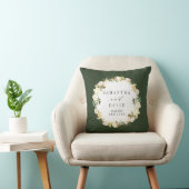 Crème en Hunter | Bruiloft gepersonaliseerde aande Kussen (Stoel)