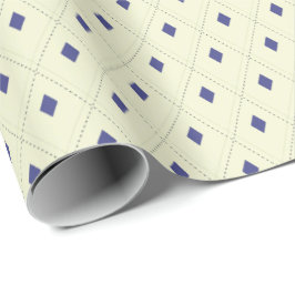 Crème en Navy Argyle Gift Wrap – Ondergewaardeerd Cadeaupapier