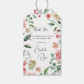 Crème en Roos | Voorjaarstop bruiloft bedankt Cadeaulabel (Voorkant)