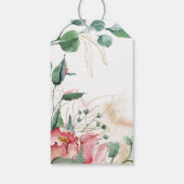 Crème en Roos | Voorjaarstop bruiloft bedankt Cadeaulabel (Achterkant)