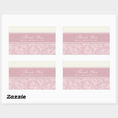 Crème en Roze Dank u bruiloft gunst Labels (Vel)