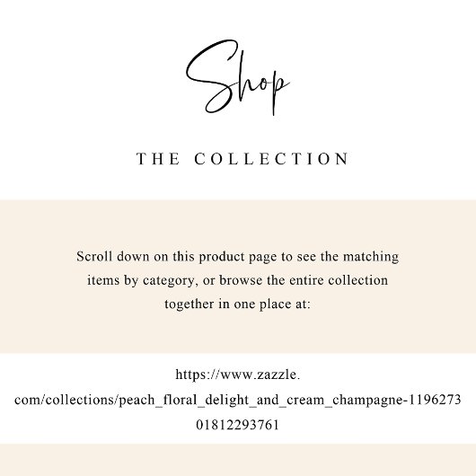 Crème en Roze Perzik Persoonlijk met de naam van d Menu