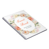 Crème en Sinaasappel  Bloemen bruiloft Notitieboek (Rechterzijde)