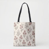 Crème en stoffige Roos Canvas tas (Voorkant)