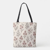 Crème en stoffige Roos Canvas tas (Achterkant)