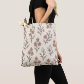 Crème en stoffige Roos Canvas tas (Dichtbij)