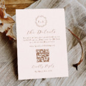 Crème en Terracotta Fall Wedding Details QR-code Informatiekaartje
