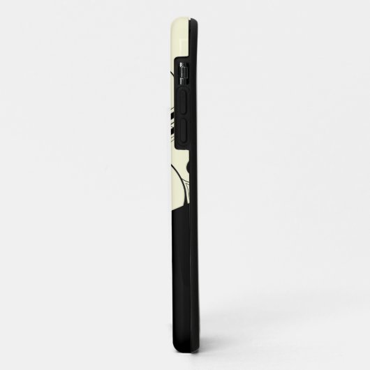 Crème en Zwart Scroll Accent Persoonlijk Case-Mate iPhone Case (Achterkant/links)