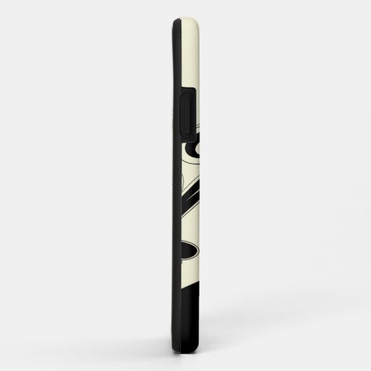 Crème en Zwart Scroll Accent Persoonlijk Case-Mate iPhone Case (Achterkant/rechts)