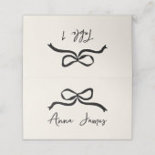 Crème en zwarte grillige hand getrokken boog (Buitenkant ongevouwen)