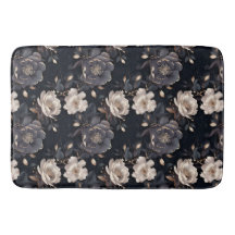 Crème en zwarte pioen Elegante Vintage Dark Floral