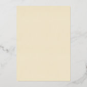 Crème Enregistrer la date Gold Foil Invitation (Verso)