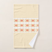 Crème et corail joli et élégant (Serviette à main)