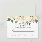 Crème et gris | Printemps classique MARIAGE RSVP (Devant / Derrière)