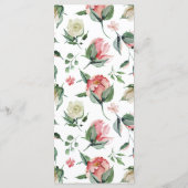 Crème et Rose | Menu Mariage Flore de printemps (Dos)