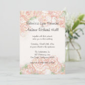 Crème et roses Faire-part de mariage (Debout devant)