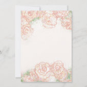 Crème et roses Faire-part de mariage (Dos)