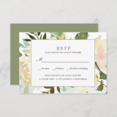 Crème et Sage repas option mariage rsvp (Devant / Derrière)