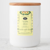 Crème Étiquette Roses Jaunes Diamants Ajouter un l (Devant)