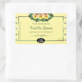 Crème Étiquette Roses Jaunes Diamants Ajouter un l (Sac)