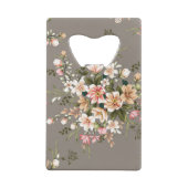 Crème, fleurs roses sur gris. (Dos)