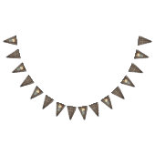 Crème Floral Mason Jar Woodgrain Wedgrain Vlaggetjes (Alle)