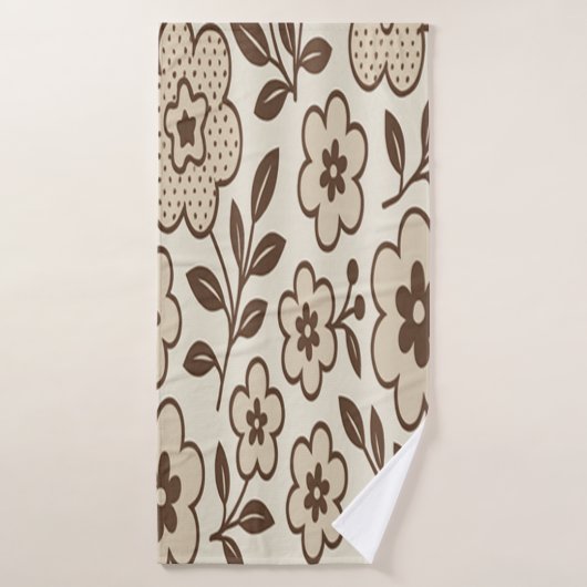 Crème florale (Serviette de bain)