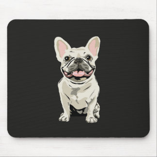 Crème Franse Bulldog, Ik hou van mijn hond Muismat
