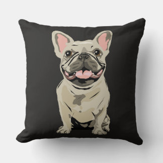 Crème Franse Bulldog Kussen