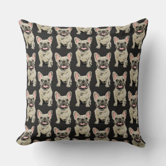 Crème Franse Bulldog Kussen