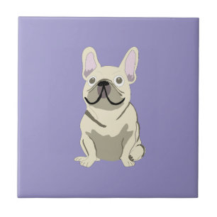 Crème Franse Bulldog, Tegeltje