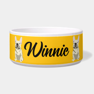 Crème Franse Bulldog Voerbakje