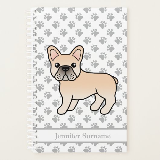 Crème French Bulldog mignon Dessin & Texte (Devant)