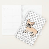 Crème French Bulldog mignon Dessin & Texte (Devant avec enveloppe)
