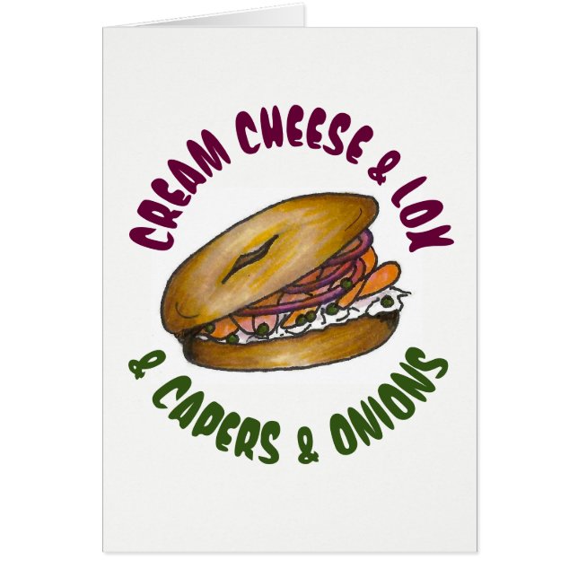 Crème Fromage Lox Capteurs Oignons NYC Deli Bagel  (Devant)