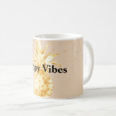 Crème Geel Goud Ananas Koffiemok (Voorkant rechts)