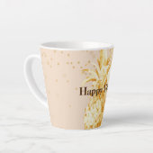 Crème Geel Goud Ananas Latte Mok (Linkerhoek)