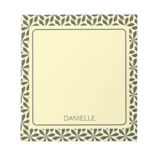 Crème geometrisch ontwerp notitieblok