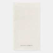 Crème Gepersonaliseerde Bruiloft Servet (Voorkant)