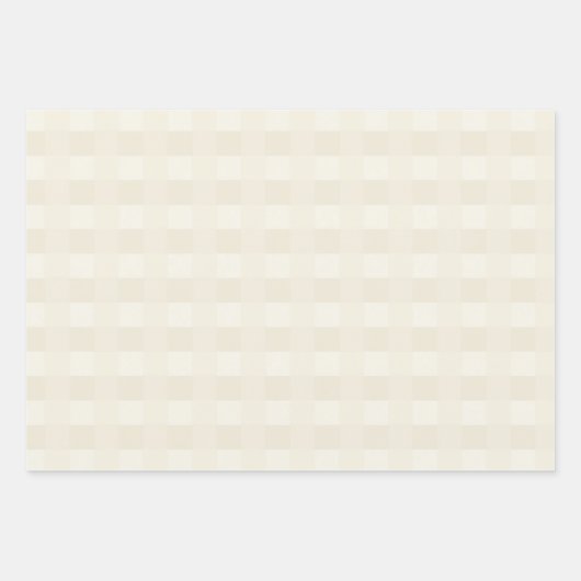Crème Gingham Pattern Wrapping Paper (Voorkant 3)